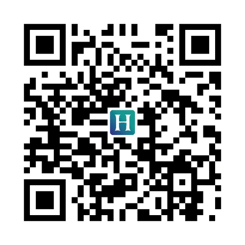 A sample QR code generated by the API showing custom colors and embedded logo